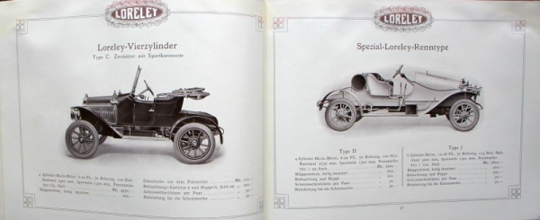Ley Loreley Motorwagen Modelprogram 1912 Carbrochure (0374)